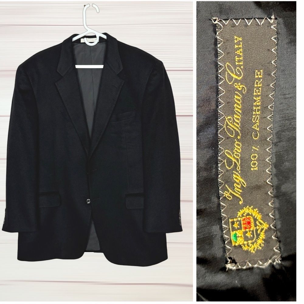 John W Nordstrom Loro Piana Cashmere Sport Coat Black 44R Tailored in Canada